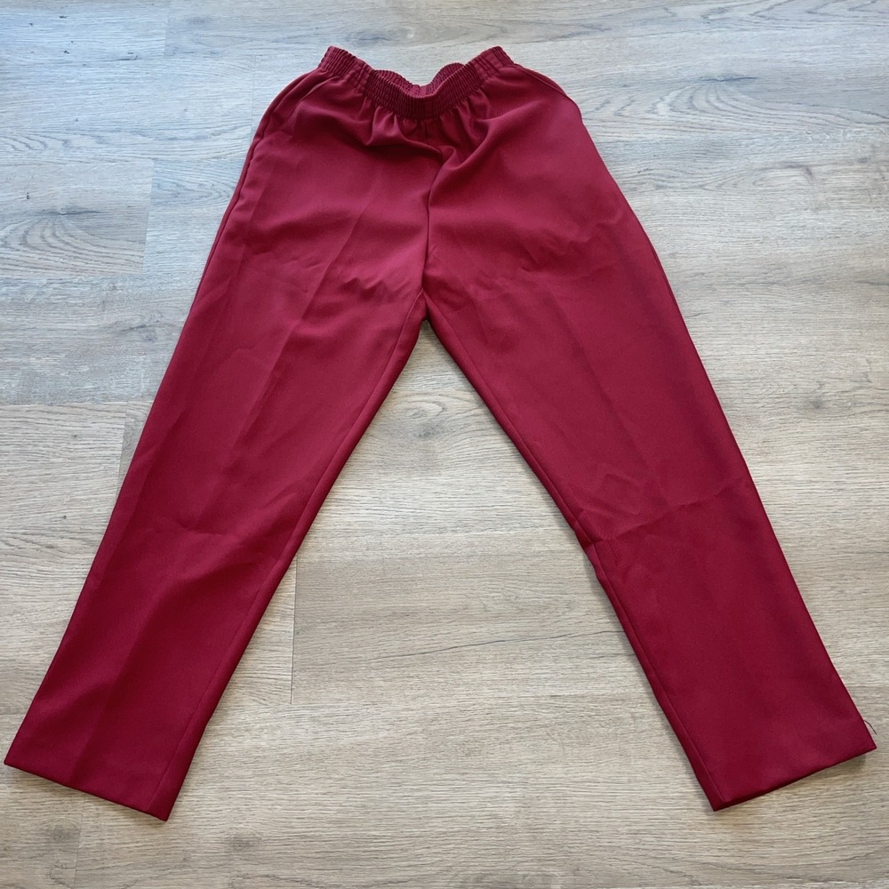 Donnkenny Women's Red 12P Petite Pull On Pants Light Classic Elastic Waist